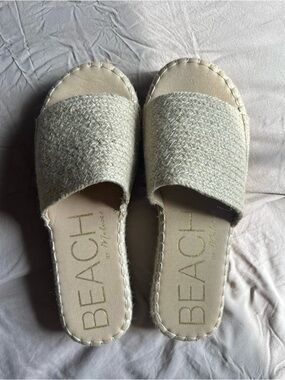 BEACH by Matisse Cream Woven Slide Sandals - Women's